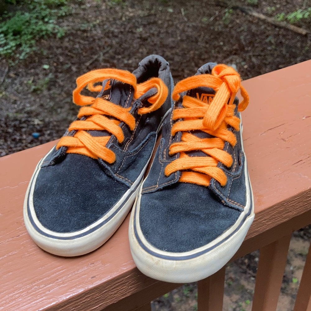 Vans black suede and canvas sneakers